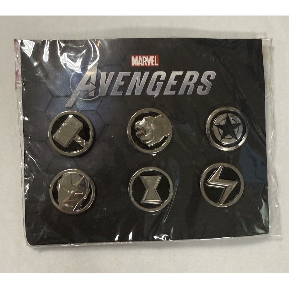 NIP Marvel Avengers Crystal Dynamics Pins 2020 Video Game 6 Set Of Lapel Pins